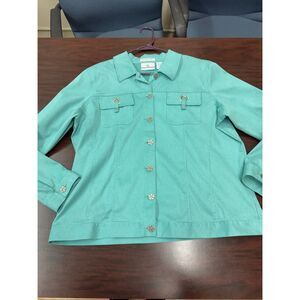 Erin London Stretch Button Up Jacket Size 1X